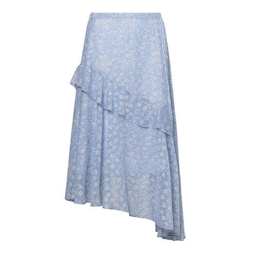 VIMAGE纬漫纪女装夏季新款高腰印花雪纺不规则半身裙V1506113 商品图6