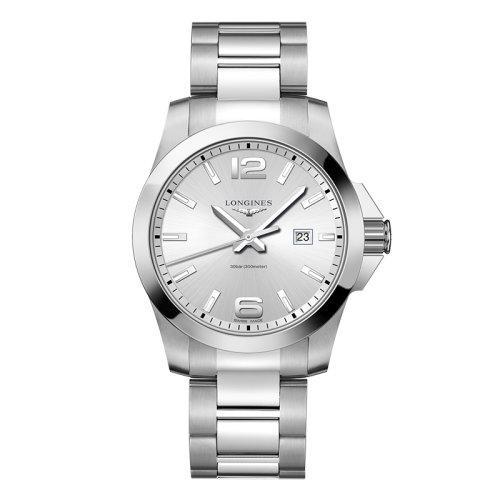 【包税】预定款1个月 LONGINES/浪琴  康卡斯系列 石英表银盘精钢表壳钢链男表43毫米L3.760.4.76.6 商品图0