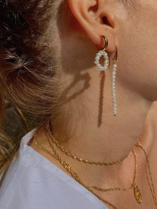 订购8周到｜Hermina Athens-Mykines&Dagger-不对称 耳环［希腊设计师］ 商品图4