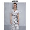 VIMAGE纬漫纪女装夏季新款V领系带雪纺高腰显瘦气质连衣裙长款薄V1507161连衣裙 商品缩略图2