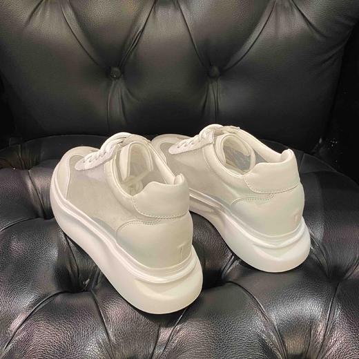 LFGJ  2279  牛皮搭网纱圆头简约镂空系带松糕底舒适时尚休闲鞋 商品图3