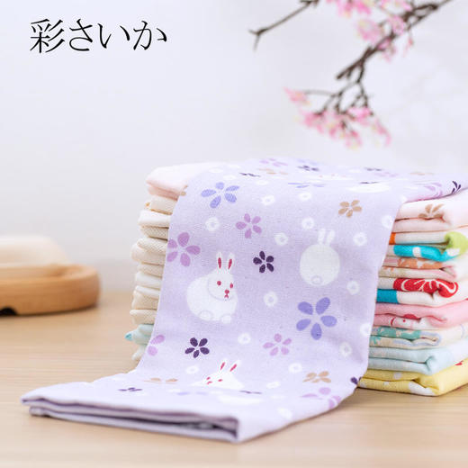 【已下架】积分兑换 | タオル美术馆彩樱花兔方巾3条装日式纯棉吸水洗澡毛巾（不支持无理由退换）[福利品] 商品图4