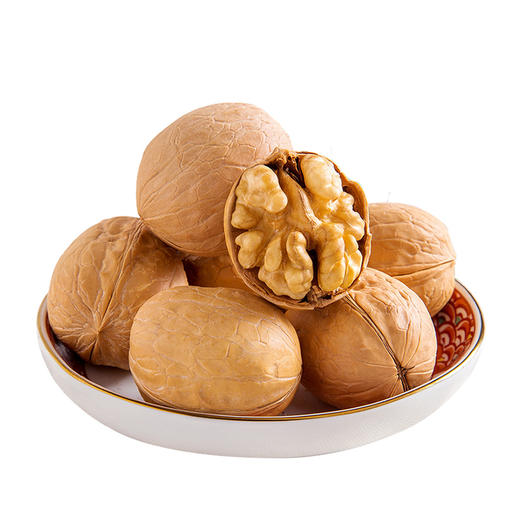 【新品上线】浙疆果 新疆纸皮核桃薄皮2020新货阿克苏185薄壳手剥 草本味熟核桃 孕妇零食 休闲食品 坚果炒货 1000g-草本味-礼盒装 商品图4