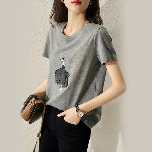 裁缝学苑AG162 韩系短款T恤纸样女夏天体恤服装打版裁剪图纸样板 商品图3