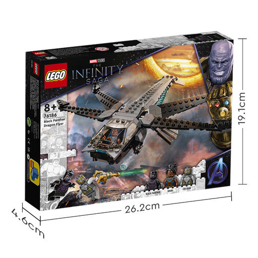 乐高LEGO 黑豹飞龙战机LEGC76186 商品图5