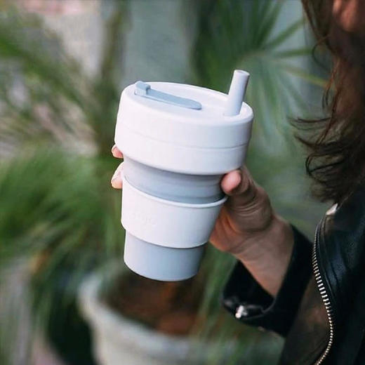 【亏本清仓】 STOJO 可压缩水杯 便携硅胶折叠运动水杯470ml （不支持无理由退换）[福利品] 商品图0