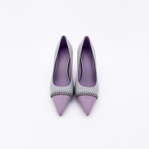 SAFICOO 意大利进口纯羊皮 时尚拼色高跟鞋 商品图1