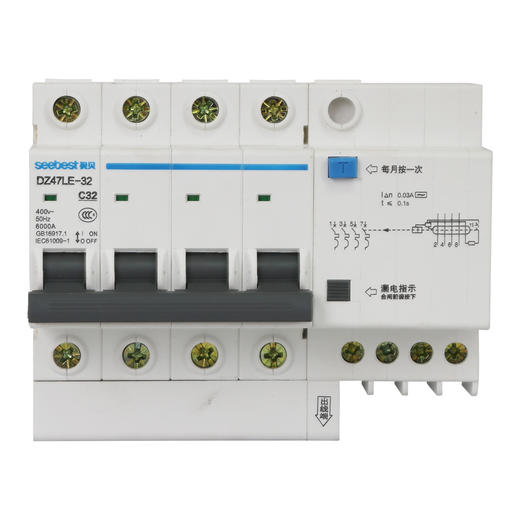视贝漏电断路器 DZ47LE-32 4P 商品图0