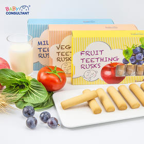 宝贝顾问硬磨牙棒饼干牛奶蔬果味宝宝婴儿磨牙棒辅食儿童零食
