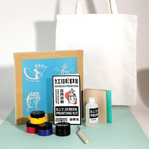 印象红楼 文创大观园系列油墨木框丝网印模板滚动丝网印刷套装 商品图4