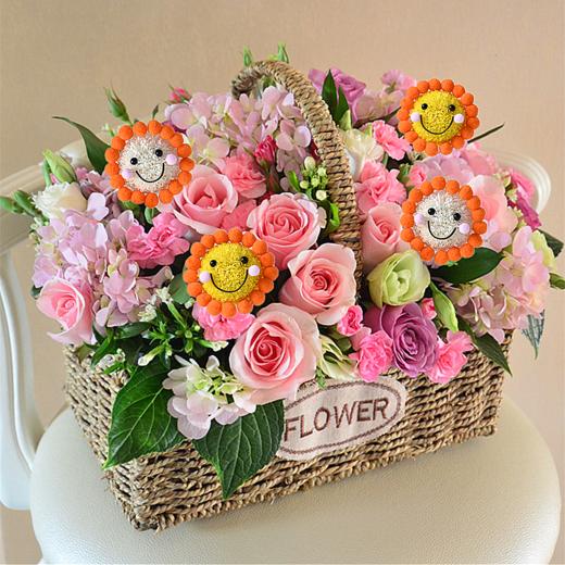 六一乒乓菊笑脸花束礼盒4选1含配送 商品图1
