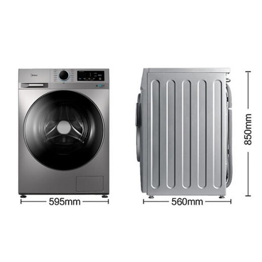 美的（Midea）（251862）洗衣机滚筒全自动 10公斤家用大容量 变频节能 健康除螨洗 大件洗 MG100-1403DY 单洗 东芝直驱变频 商品图1