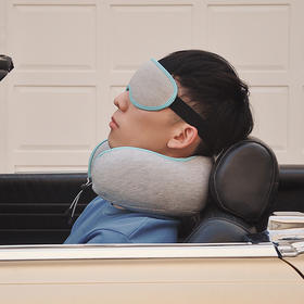 【已下架】积分购 | URBAN FOREST花卷颈枕套装 眼罩+记忆棉u型枕 旅行颈枕（不支持无理由退换） [福利品]