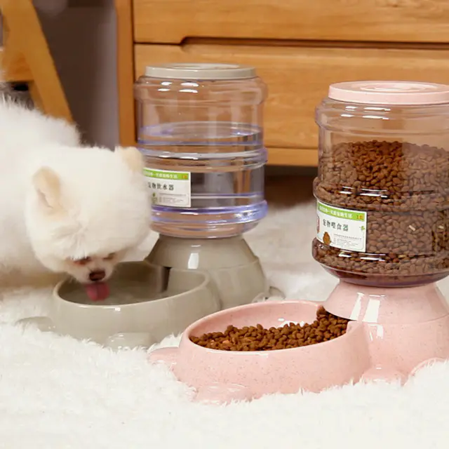 宠物自动饮水喂食器 花螗季宠物自动饮水喂食器