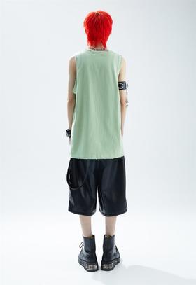 SFTTR 2021SS 基础胶牌微破坏磨边打底叠穿黑/绿/灰宽松内搭背心
