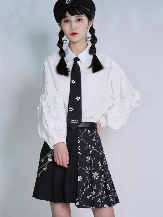 FragileHeart 原创日系学院风立体花朵 黑暗少女小众懒人小花领带 商品图0