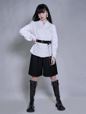 fragileheart易碎商店 白色衬衫女长袖春2021新款宽松西装领衬衣