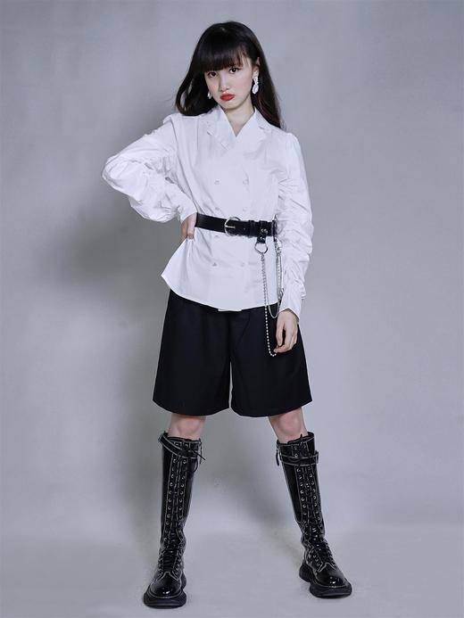 fragileheart易碎商店 白色衬衫女长袖春2021新款宽松西装领衬衣 商品图0