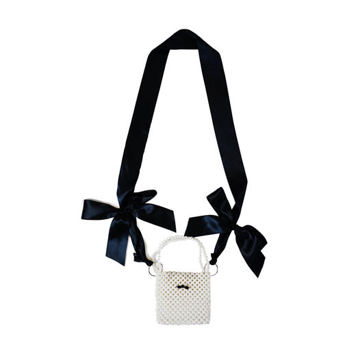 fragileheart易碎商店原创设计蝴蝶结珍珠包女2021新款斜跨小包包 商品图3