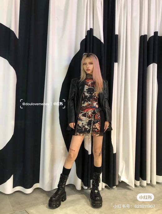 EhK 文艺复兴油画印花 网纱连衣裙 两件套 商品图2