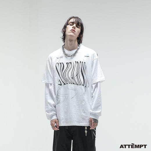 ATTEMPT 定番产品 变形印花短袖TEE 三色入T恤 商品图2