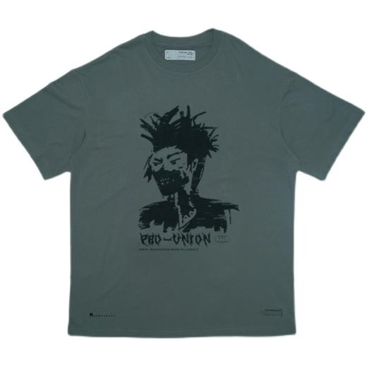 SFTTR 2021SS 人像做旧复古手绘摇滚头像灰色男女印花短袖T恤Tee 商品图4