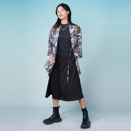 HOLONOMIC 原创趣味结构设计感小众开叉半身裙 商品图3