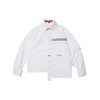 WHISTLEHUNTER秋冬男女潮牌解构拼接刺绣落肩宽松白衬衫OVERSIZE 商品缩略图4