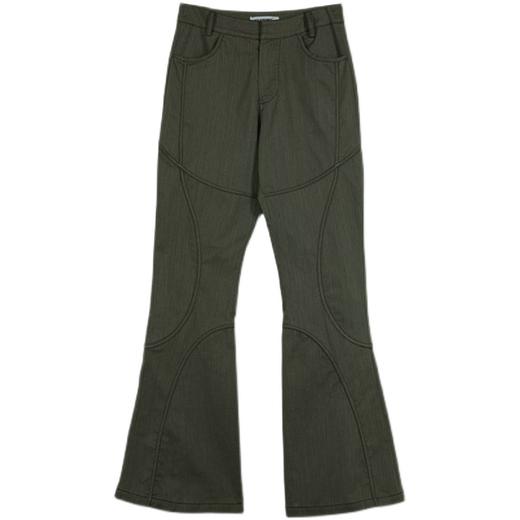 HOLONOMIC 原创分割线条设计感小众修身高腰微喇裤 商品图4