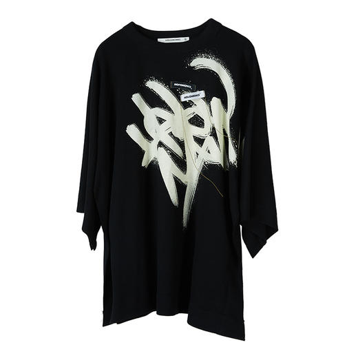 HOLONOMIC 原创一片式结构设计感小众涂鸦印花短袖T恤 商品图4