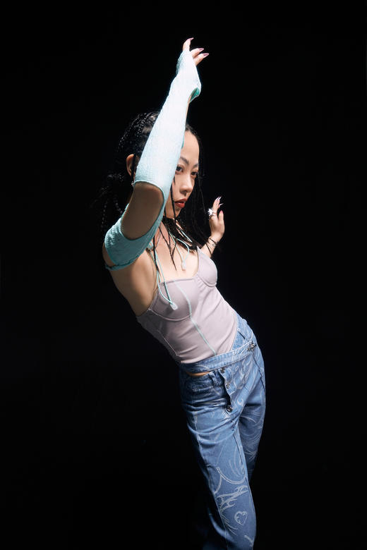 EhK 弹力双色 防晒袖套 斜肩设计感百搭长袖搭配款 商品图1