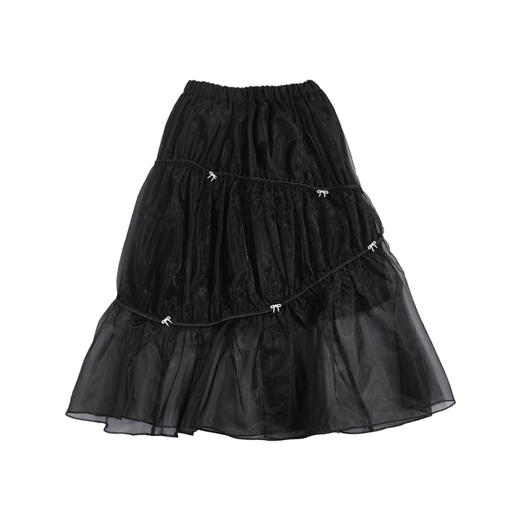 fragileheart易碎商店2021夏季新款网纱蓬蓬裙百褶裙中长款半身裙 商品图3