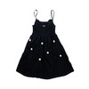 fragileheart易碎商店黑色吊带连衣裙女春夏可爱小花赫本风小黑裙 商品缩略图3
