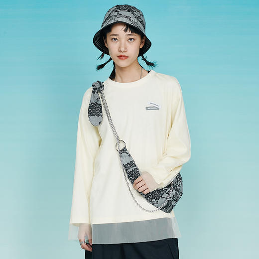 HOLONOMIC 原创设计蕾丝印花两用链条斜挎腰包 商品图3