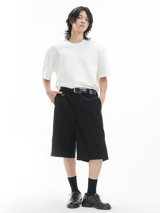 TERRAINCOGNITA21SS小众休闲百搭基础立肩短袖金属logo双色T恤 商品图2