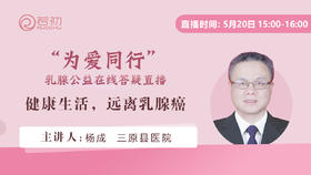 杨成主任医师 | 健康生活，远离乳腺癌—乳腺知识科普