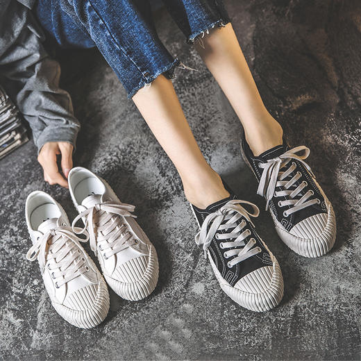 【ZHR】帆布鞋女新款夏季薄款ins潮平底饼干鞋百搭学生休闲鞋子 商品图1