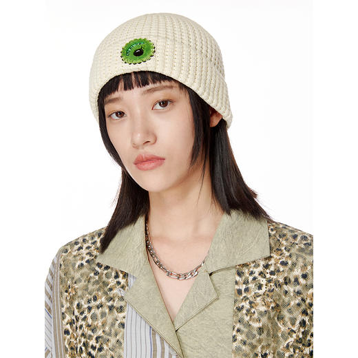 HOLONOMIC 原创设计刺绣图案针织毛线帽 商品图2
