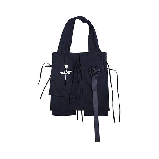 fragileheart原创设计玫瑰托特包女学院暗黑风男女同款系带单肩包 商品图3