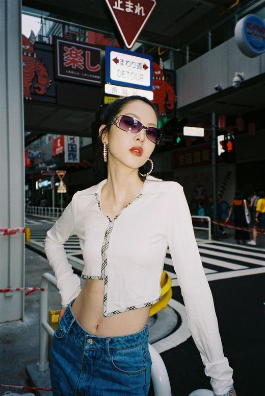 EhK 早秋 乳白色 复古拼接针织长袖 商品图1