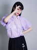 fragileheart易碎商店 泡泡袖衬衫女设计感小众灯笼袖短袖衬衣夏 商品缩略图0