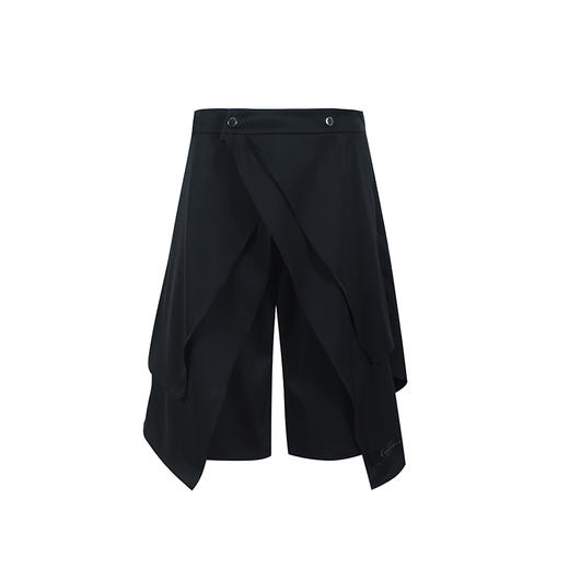 WHISTLEHUNTER(WSTHT)不对称廓形骑士五分裤立体剪裁宽松百搭短裤 商品图4