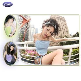 EhK 三色时髦 丝绒质感 链条胸衣吊带背心