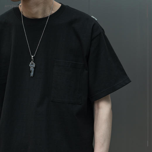 ATTEMPT 定番产品 Pocket Tee 宽松落肩基础口袋百搭打底衫T恤 商品图1