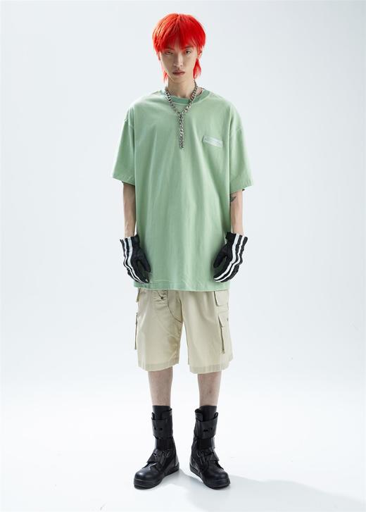 SFTTR 2021SS曲线裁片异性五分多口袋金属装饰黑灰杏三色廓形短裤 商品图0