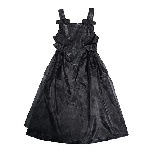 fragileheart易碎商店原创提花背带裙女春款新黑色连衣裙法式裙子 商品图3