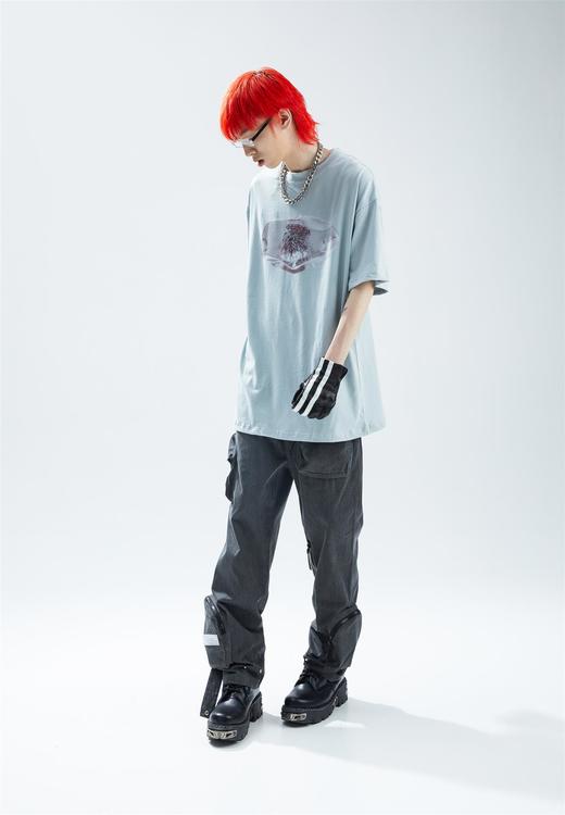 SFTTR 2021SS 立体感3D“冰块花卉”印花宽松廓形男女休闲短袖T恤 商品图0