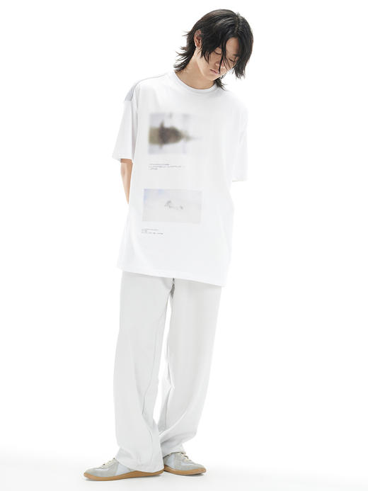 TERRAINCOGNITA21SS马赛克主题印花短袖宽松拼接百搭印花T恤男女 商品图2