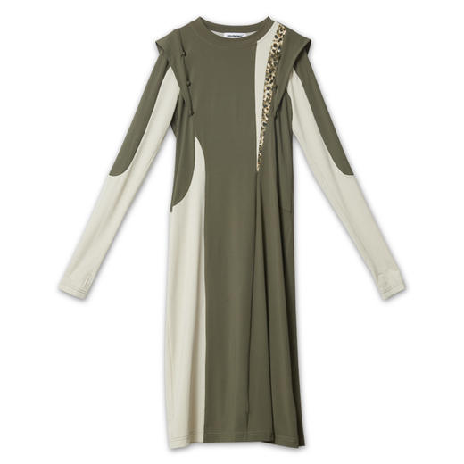 HOLONOMIC 原创可拆卸连帽分割拼接撞色修身设计感小众针织连衣裙 商品图4