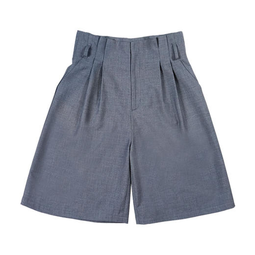 fragileheart原创设计软糯高腰工装显瘦西装阔腿裤直筒短裤女春季 商品图3